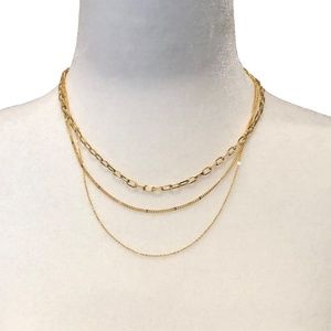 Women's Now or Never 3-Chain Gold-Toned Layered Jewelry Necklace